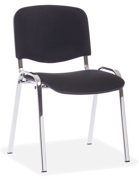 Scaun de conferinta Viva, picioare cromate, negru