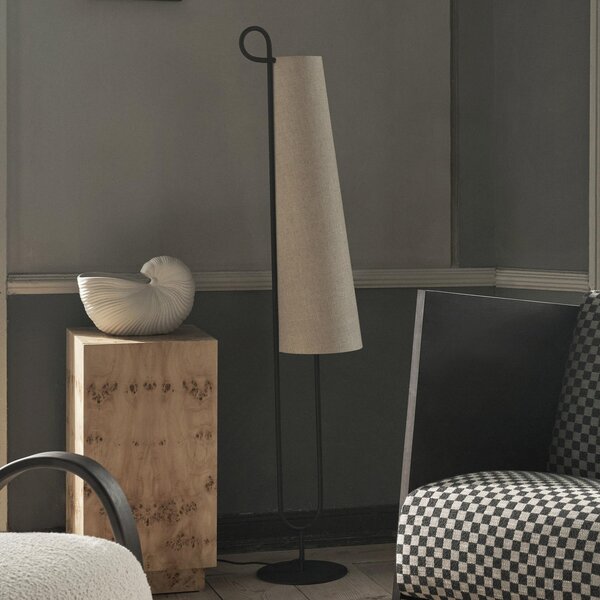 Lampadar ferm LIVING, Ancora, Negru, Camera de zi, Metal, Design