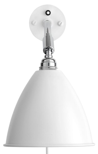 GUBI Gubi Bestlite BL7, alb/crom, Ø 16 cm, E14, Alb, Camera de zi / sufragerie, Metal, Design