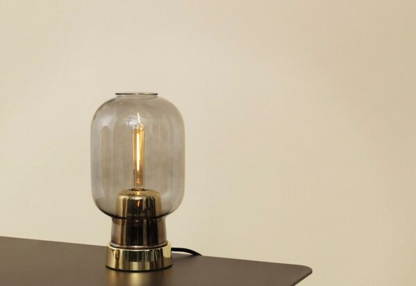 Lampă de masă Normann Copenhagen, Gri, Camera de zi, Sticlă
