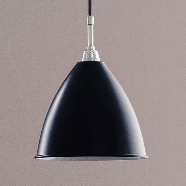 GUBI Bestlite BL9 lampă susp. Ø16cm crom/negru, reglabil, Negru, Camera de zi / sufragerie, Metal, Design