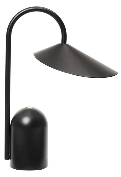 Lampă de masă ferm LIVING, Arum, reglabil, Negru, Terasă, Metal, Design