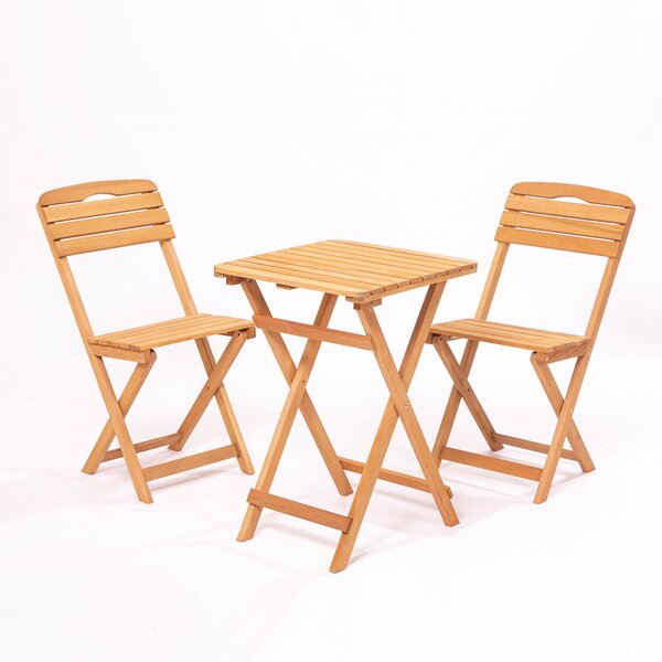 Set grădină masă și scaune (3 buc.) Mackenzie 1 (maro). 1082968