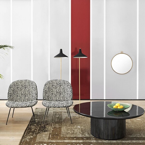 GUBI G-10 lampă de podea negru/alamă, Negru, Camera de zi / sufragerie, Metal, Design
