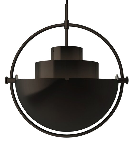 GUBI Suspensie Multi-Lite, Ø 27 cm, negru/negru, reglabil, Negru, Camera de zi / sufragerie, Metal, Design