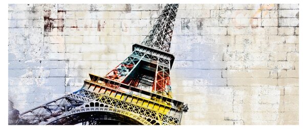 Tablou - Arta digitală a Turnului Eiffel (120x50 cm)