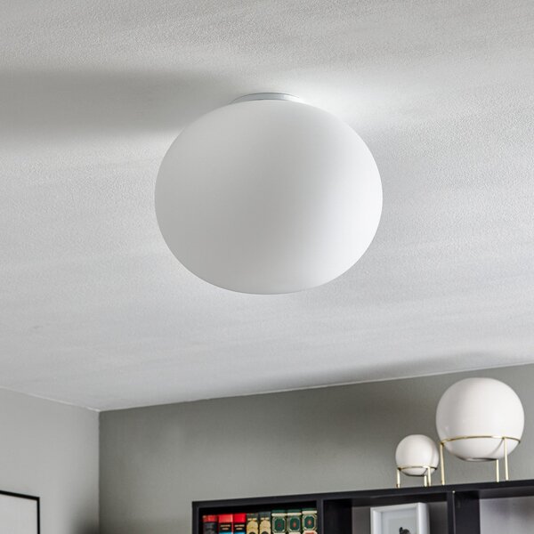 Plafoniere FLOS, GLO-BALL, reglabil, Alb, Camera de zi, Sticlă, Design
