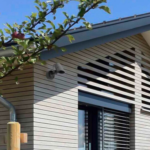 Albert Leuchten Spot de exterior Jarno, reglabil, antracit, antracit, Negru, Metal, Modern, Spot de perete
