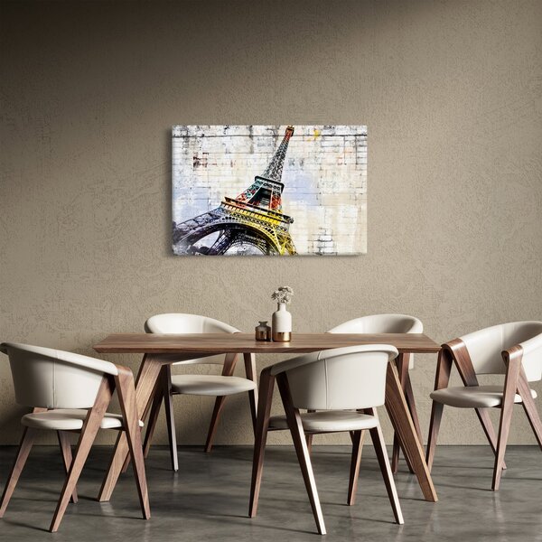 Tablou - Arta digitală a Turnului Eiffel (90x60 cm)