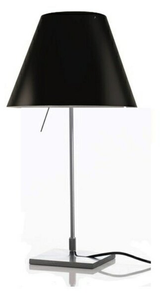 Lampă de masă Luceplan, Negru, Camera de zi, Aluminiu