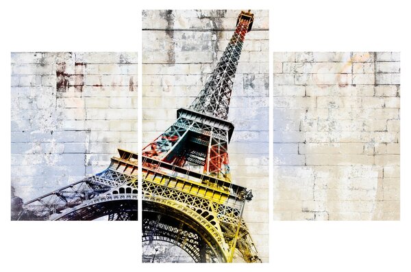 Tablou - Arta digitală a Turnului Eiffel (90x60 cm)