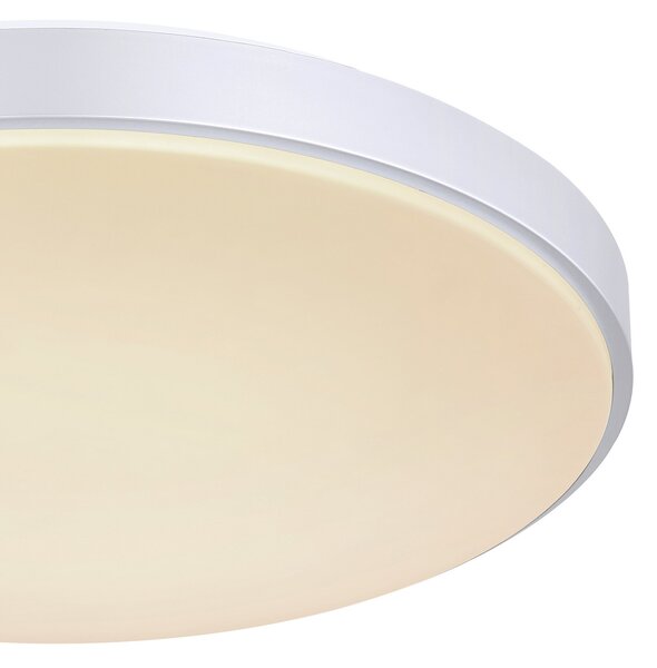 Globo Plafonieră cu LED Sonny, argintiu, CCT, Ø 41 cm, reglabil, Gri, Camera de zi / sufragerie, Metal