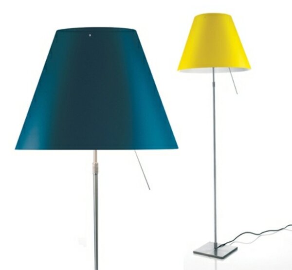 Lampadar Luceplan, reglabil, Gri, Camera de zi, Aluminiu