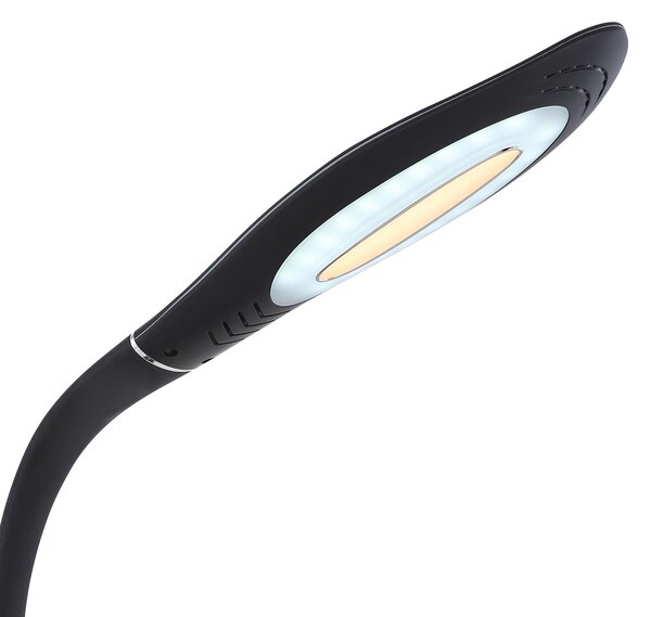 Globo Lampă de masă LED Pattaya, negru, dimabilă, CCT, reglabil, Negru, Studiu / Birou, Plastic, Modern