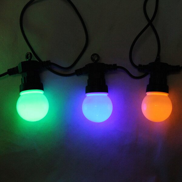 Globo Lanț luminos cu LED-uri Nirvana, 20 de lumini, colorat, IP44, Plastic, Viața tânără