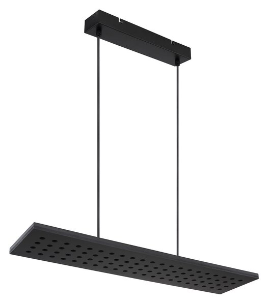 Globo Lampă pendul LED Dolores, negru mat/negru, reglabil, Negru, Camera de zi / sufragerie, Lemn, Modern