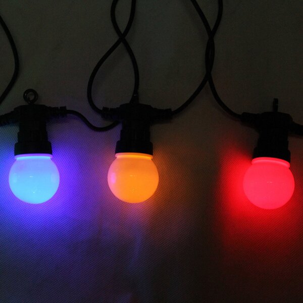 Globo Lanț luminos cu LED-uri Nirvana, 20 de lumini, colorat, IP44, Plastic, Viața tânără