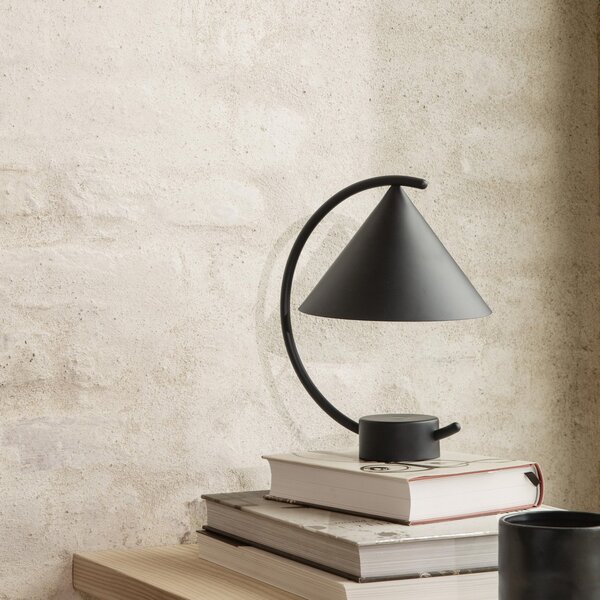 Lampă de masă ferm LIVING, Meridian, reglabil, Negru, Camera de zi, Metal, Design