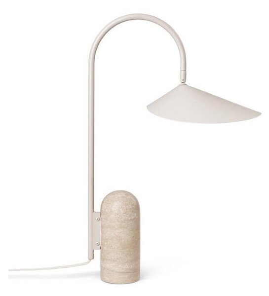 Lampă de masă ferm LIVING, Arum, Bej, Camera de zi, Marmură, Design