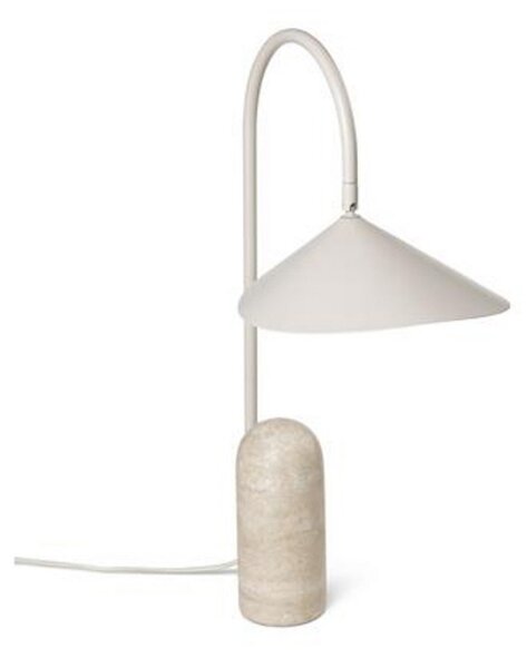 Lampă de masă ferm LIVING, Arum, Bej, Camera de zi, Marmură, Design