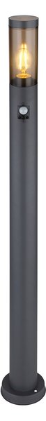 Globo Bornă luminoasă Boston cu detector de mișcare Înălțime 110 cm, Negru, Metal, Modern