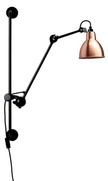 Lampă de perete Lampe Gras, 201 Round, Negru, Camera de zi, Metal, Design industrial