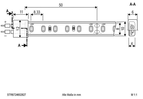 EVN STR6724 Bandă LED IP67 5m 48W 2,700K, reglabil, Plastic