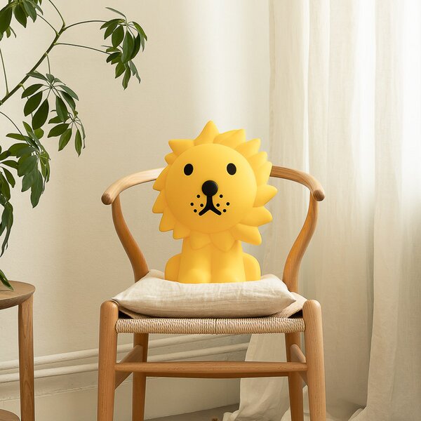 Lampă de masă Mr Maria, Lion, reglabil, Galben, Cameră pentru copii, Plastic