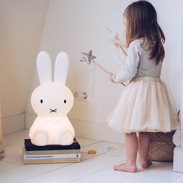 Lampă de masă Mr Maria, Miffy, reglabil, Alb, Cameră pentru copii, Plastic