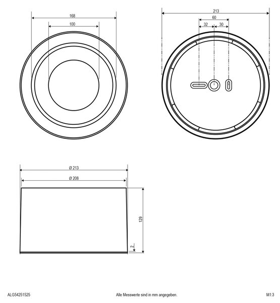 EVN Spot LED de tavan ALG54, rotund 25W antracit, reglabil, Negru, Studiu / Birou, Metal