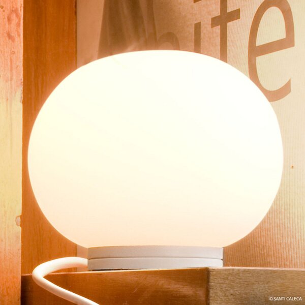 Lampă de masă FLOS, MINI, Alb, Camera de zi, Sticlă, Design