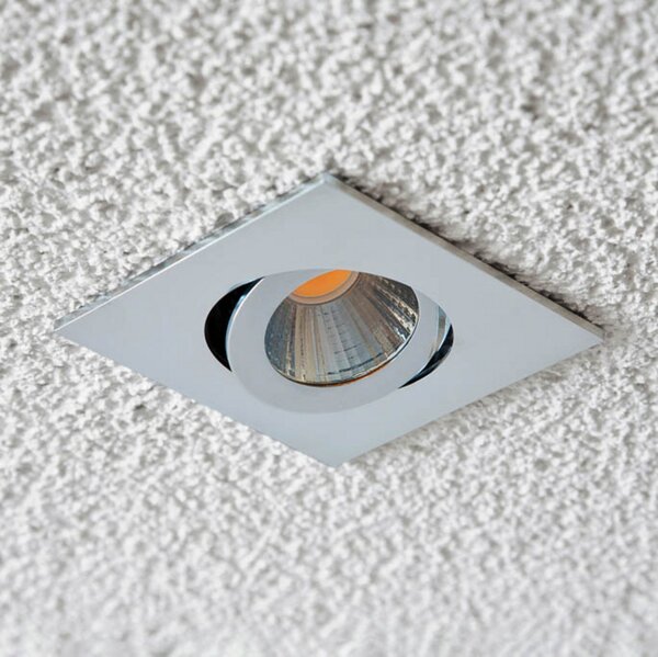 EVN PC20 spot încast ungh dimmer trepte 3000K crom, reglabil, Metalic, Studiu / Birou, Metal, Modern, Luminile încastrate unghiulare