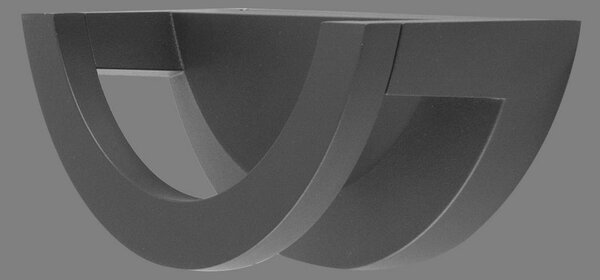 EVN Halbo aplică LED de exterior aluminiu, IP65, Negru, Metal, Modern