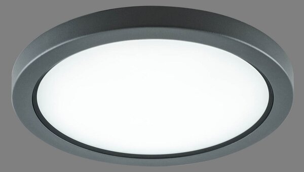 EVN Tectum plafonieră LED exterior cu sticlă, Negru, Metal, Modern