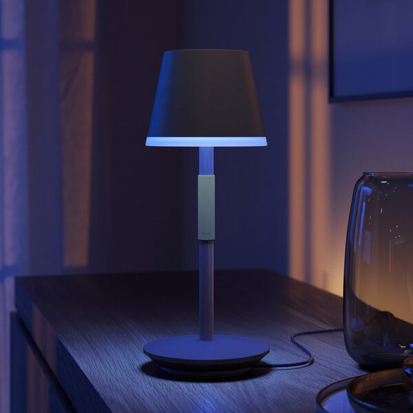 Lampă de Exterior Philips Hue, Hue Go, reglabil, Negru, Camera de zi, Metal, Modern