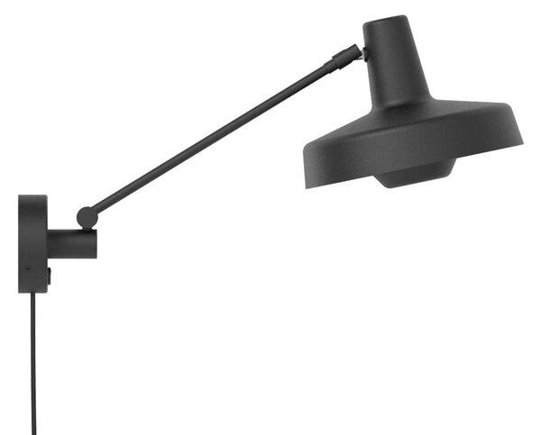 GRUPA Arigato aplică de perete 1 bec 32cm negru, Negru, Studiu / Birou, Metal