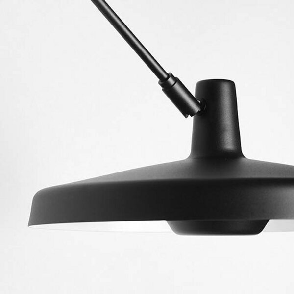 GRUPA Arigato 1 bec de perete 140cm Ø45cm negru, Negru, Studiu / Birou, Metal