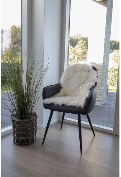 Covor din piele de miel, piele ecologică 50x85 cm, ivory