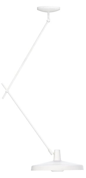 GRUPA Arigato plafon 1 lumina 140cm Ø45cm alb, reglabil, Alb, Studiu / Birou, Metal