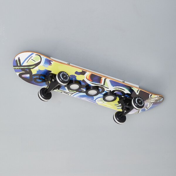 Evotec Easy Cruiser Graffiti plafonieră LED, skateboard, reglabil, Albastru, Camera copiilor, Lemn, Design, Plafon cu flacără multiplă