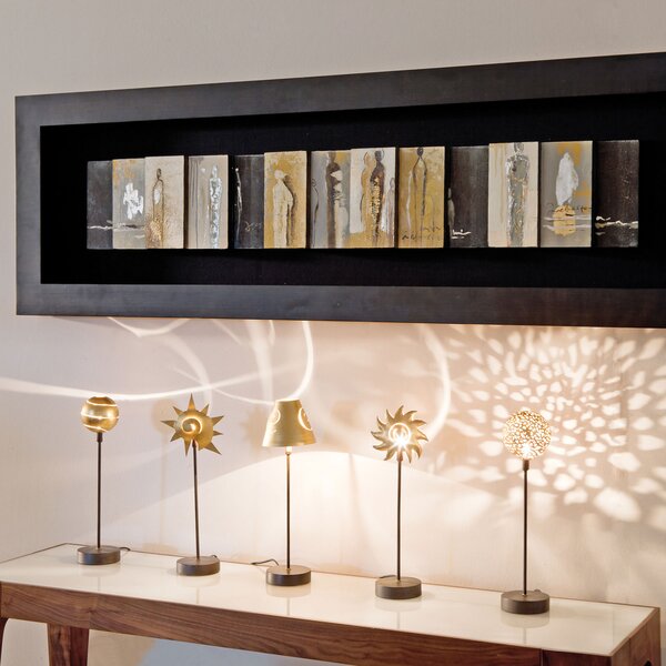 Holländer Lampă de masă Schneckenhut Gold din fier, Auriu / Alamă, Camera de zi / sufragerie, Metal, Modern