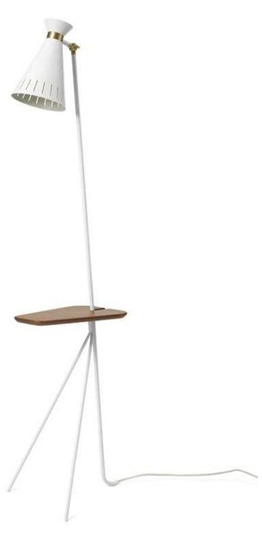 Lampadar Warm Nordic, Cone, Alb, Camera de zi, Metal, Vintage
