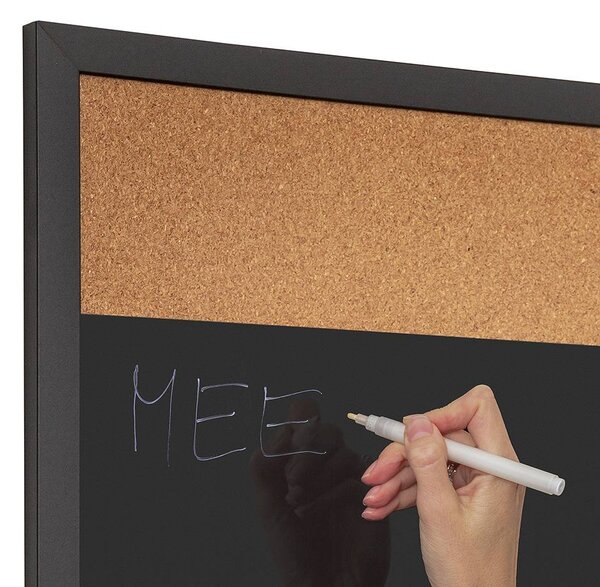 Tablă Combi Board / plută 60 × 90 cm, neagră