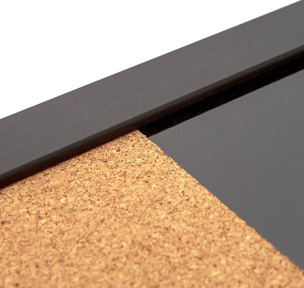 Tablă Combi Board / plută 60 × 90 cm, neagră