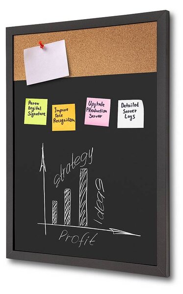 Tablă Combi Board / plută 45 × 60 cm, neagră