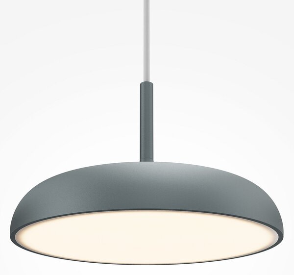 Maytoni Lampă suspendată LED Gerhard, gri, Ø 30 cm, metal, Gri, Camera de zi / sufragerie, Metal, Modern