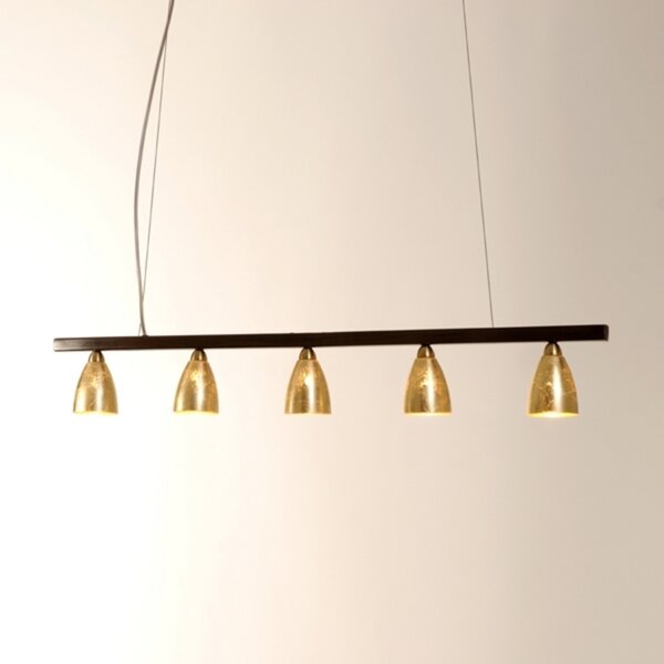 Holländer Lampă suspendată Alice Trave, reglabil, Maro / Rugină, Camera de zi / sufragerie, Metal, Modern