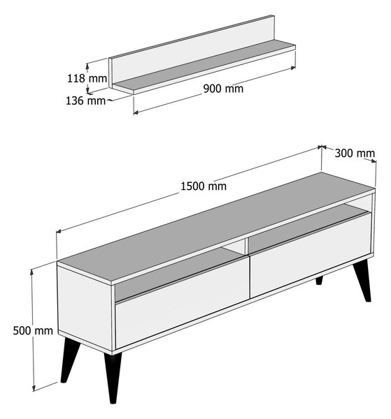 Mobilier living Berta (alb). 1088216