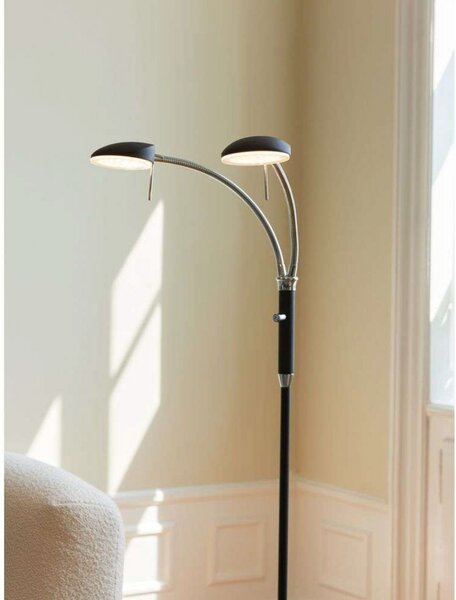 Lampadar Halo Design, reglabil, Negru, Camera de zi, Metal