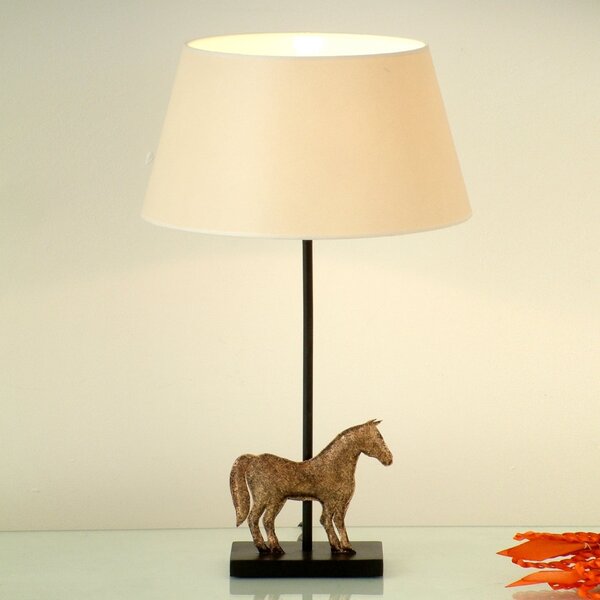 Holländer Lampă de masă decorativă Solisti Cavallo, Maro / Rugină, Camera de zi / sufragerie, Metal, Modern